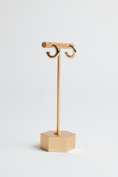 Earring Gold Half Hoop